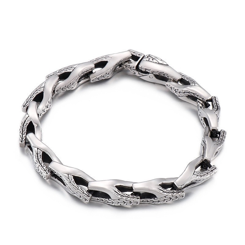 Schlangenknochen-Titanarmband Für Männer Schlangenknochen-Titanarmband Für Männer