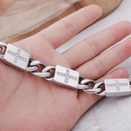 Fashion Rock Hip-Hop Stil Kreuz Mit Diamanten Titan Armbänder