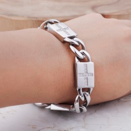 Fashion Rock Hip-Hop Stil Kreuz Mit Diamanten Titan Armbänder