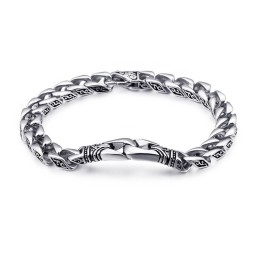 Modisches Hand-Holding-Blumen-Titan-Armband Für Männer