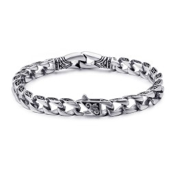 Modisches Hand-Holding-Blumen-Titan-Armband Für Männer
