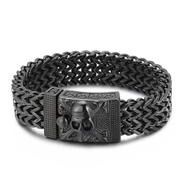 Hip-Hop-Totenkopf-Titanarmband Für Männer