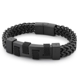 Fashion Street Photography Curved Brand Woven Titanium Armband Für Männer