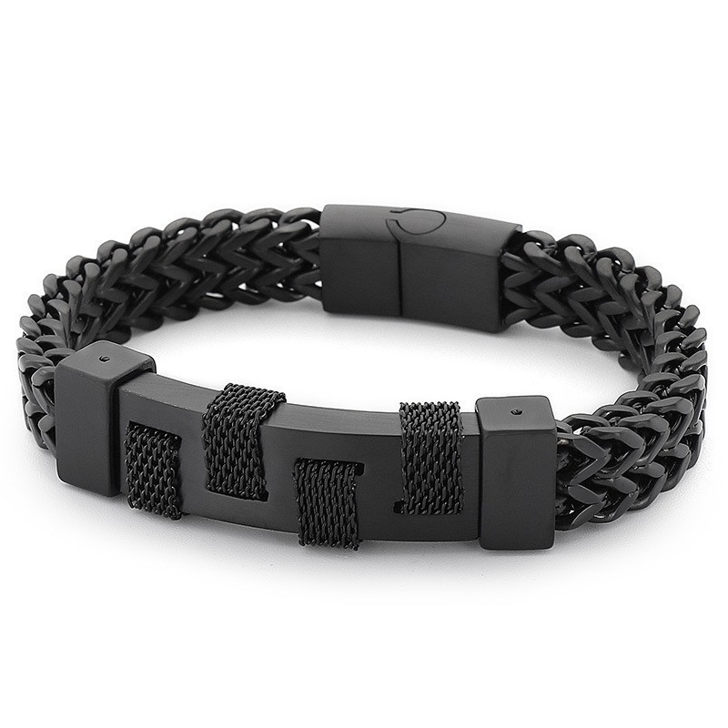Fashion Street Photography Curved Brand Woven Titanium Armband Für Männer Fashion Street Photography Curved Brand Woven Titanium Armband Für Männer