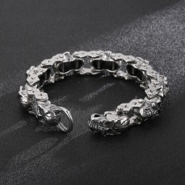 Mode Chic Floral Schädel Herren Titan Armband