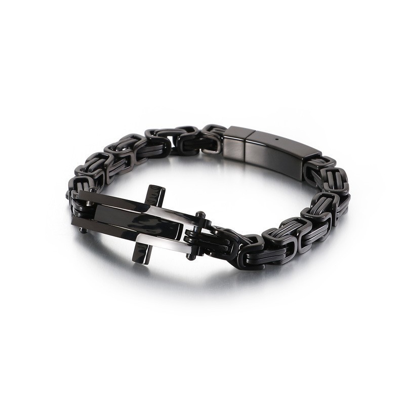 Cooles Cross Bend Hip-Hop Titan Armband Für Männer Cooles Cross Bend Hip-Hop Titan Armband Für Männer