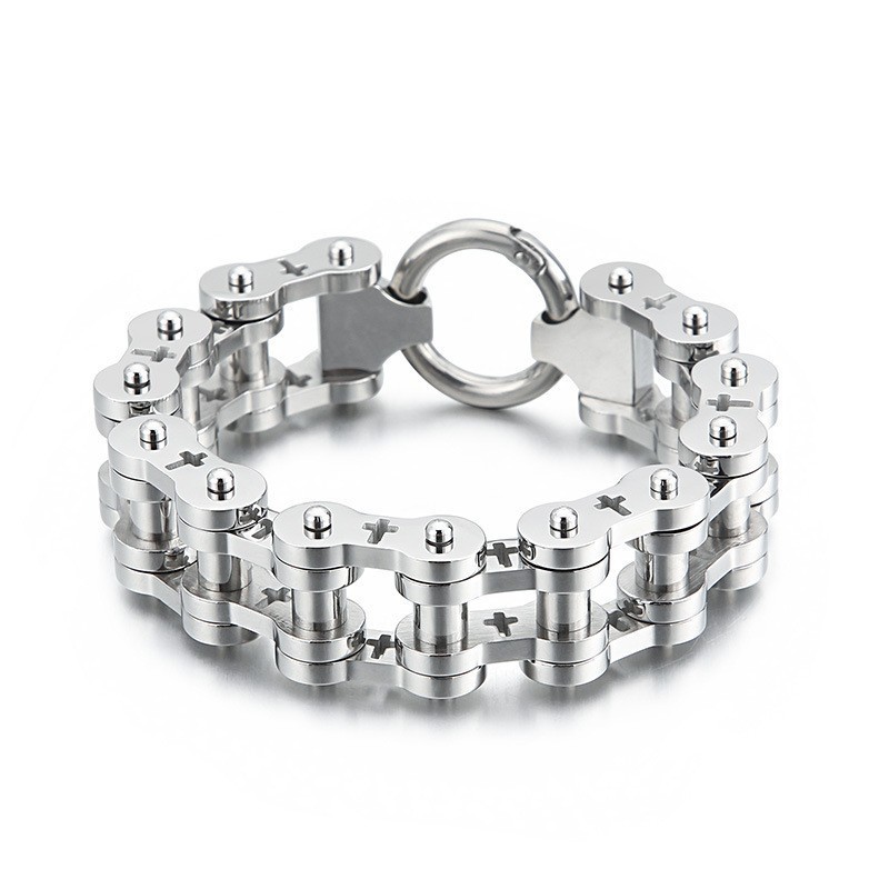 Rock Hip-Hop Hollow Cross Titan Herren Fahrradarmband Rock Hip-Hop Hollow Cross Titan Herren Fahrradarmband