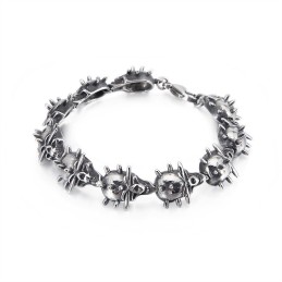 Übertrieben Schickes Circle Skull Herren Titan Armband
