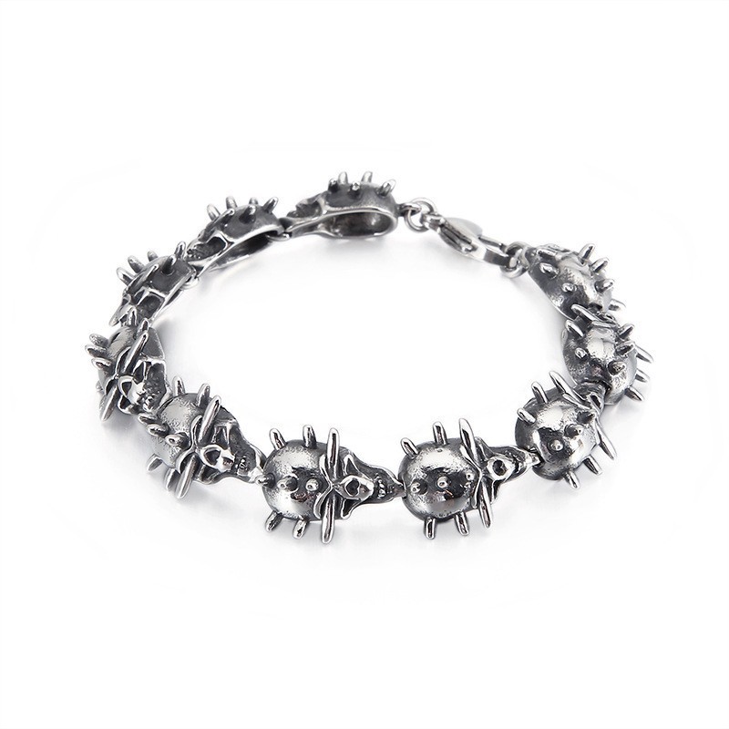 Übertrieben Schickes Circle Skull Herren Titan Armband Übertrieben Schickes Circle Skull Herren Titan Armband