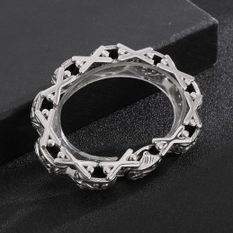 Cooles Florales X-Förmiges Hohles Titanarmband Für Männer