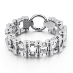 Fashion Rock Hip-Hop-Stil Piratenmuster Herren Titan Fahrradarmband