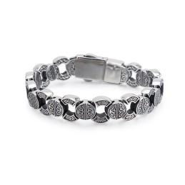 Herren Titanarmband Mit Totenkopf Und Gekreuzten Knochen
