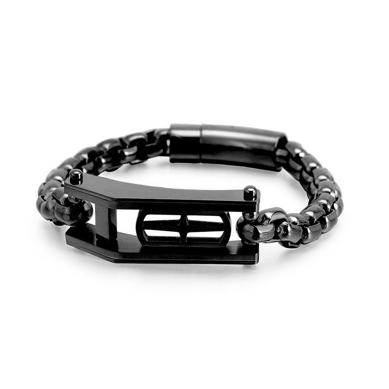 Rock Hip-Hop Kreuz Hohl Quadrat Herren Titan Armband Rock Hip-Hop Kreuz Hohl Quadrat Herren Titan Armband