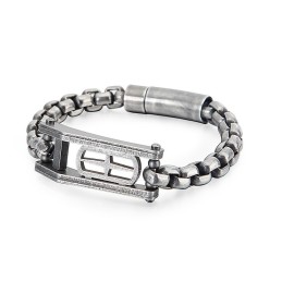 Kreuz Hohl Quadrat Herren Titan Armband