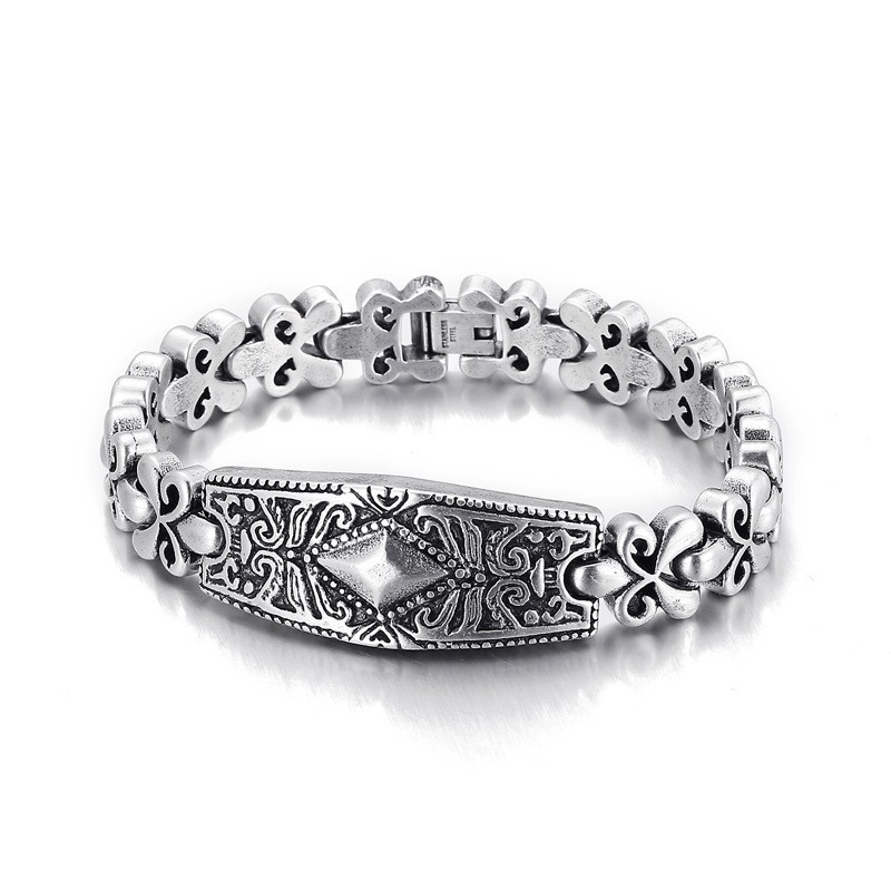 Fashion Flower Bay Marke Diamantförmiges Titanarmband Für Männer Fashion Flower Bay Marke Diamantförmiges Titanarmband Für Männer