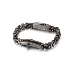 Titanarmband Mit Gebogenem Kreuz Auf Der Rückseite Für Männer
