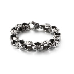 Cross Hollow Herren Titanarmband