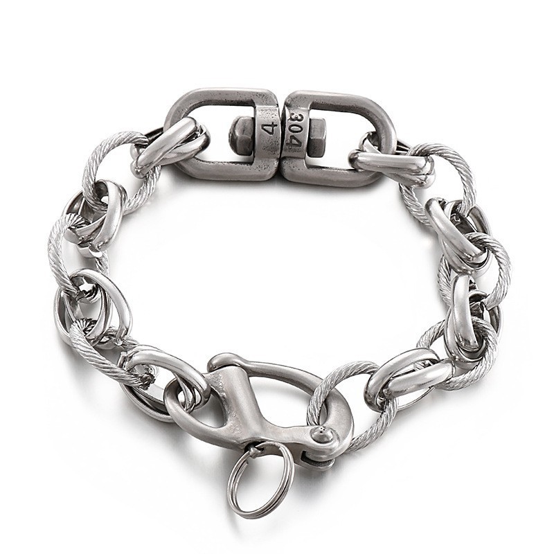 Fashion Street Beat O-Word Splicing Titan Armbänder Für Männer Fashion Street Beat O-Word Splicing Titan Armbänder Für Männer