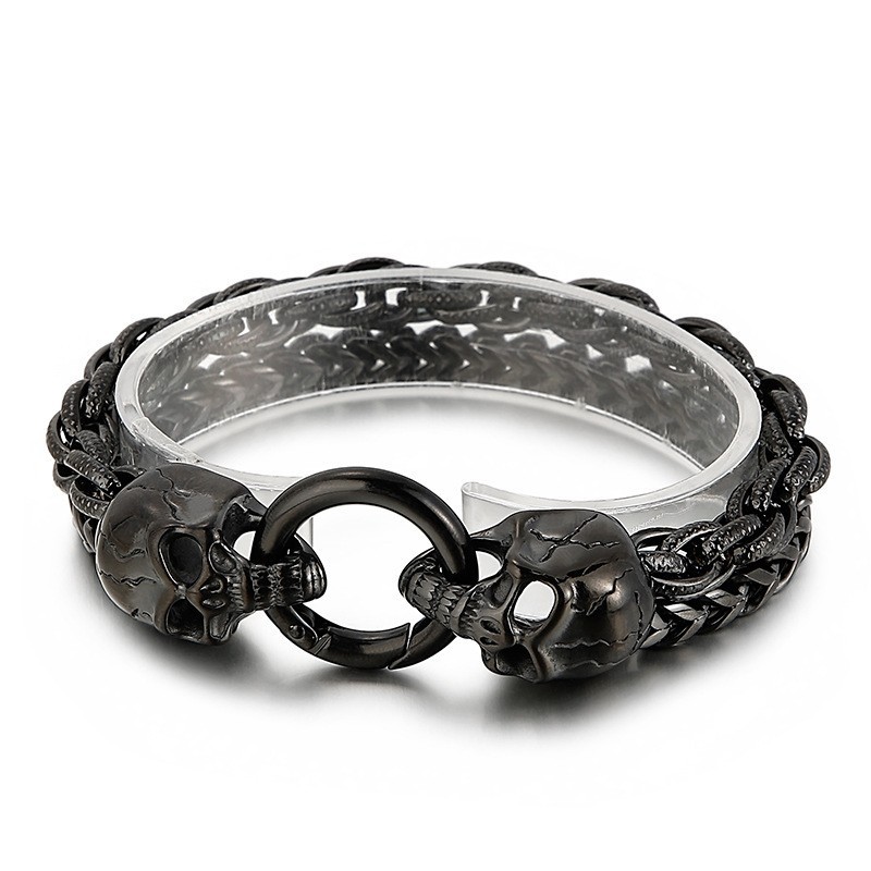 Coole Mode Chic Stil Schädel Titan Herren Armband Zubehör Coole Mode Chic Stil Schädel Titan Herren Armband Zubehör