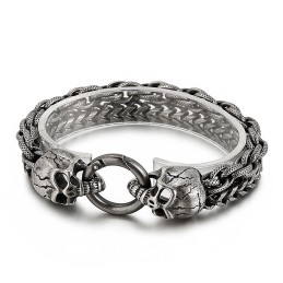 Cooles, Modisches, Schickes Totenkopf-Titanarmband Für Männer