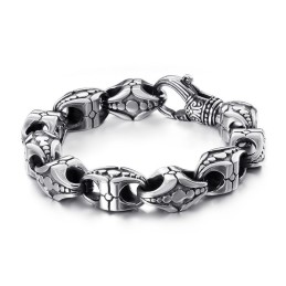 Cooles Kreuz-Blumen-Durchbrochenes Titan-Armband Für Männer