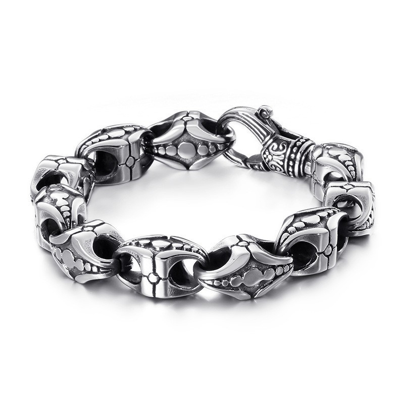 Cooles Kreuz-Blumen-Durchbrochenes Titan-Armband Für Männer Cooles Kreuz-Blumen-Durchbrochenes Titan-Armband Für Männer