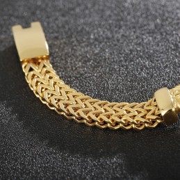Street Cool Doppelkeil Gold Herren Titan Armband