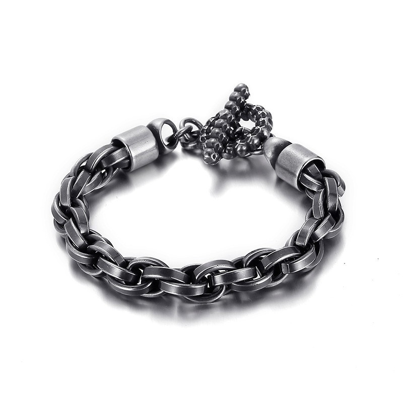 Cooles Modisches Titanarmband Mit Totenkopfverschluss Für Männer Cooles Modisches Titanarmband Mit Totenkopfverschluss Für Männer