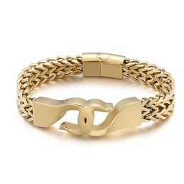 Kreuzhaken Titan Herrenarmband Mit Zubehör