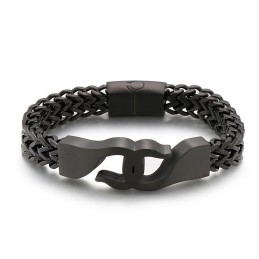Kreuzhaken Titan Herrenarmband Mit Zubehör
