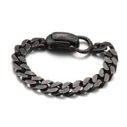 Schickes Kubanisches Titanarmband Für Männer