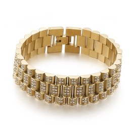 American Hiphop Tank Diamond Set Herren Hip Hop Titan Armband