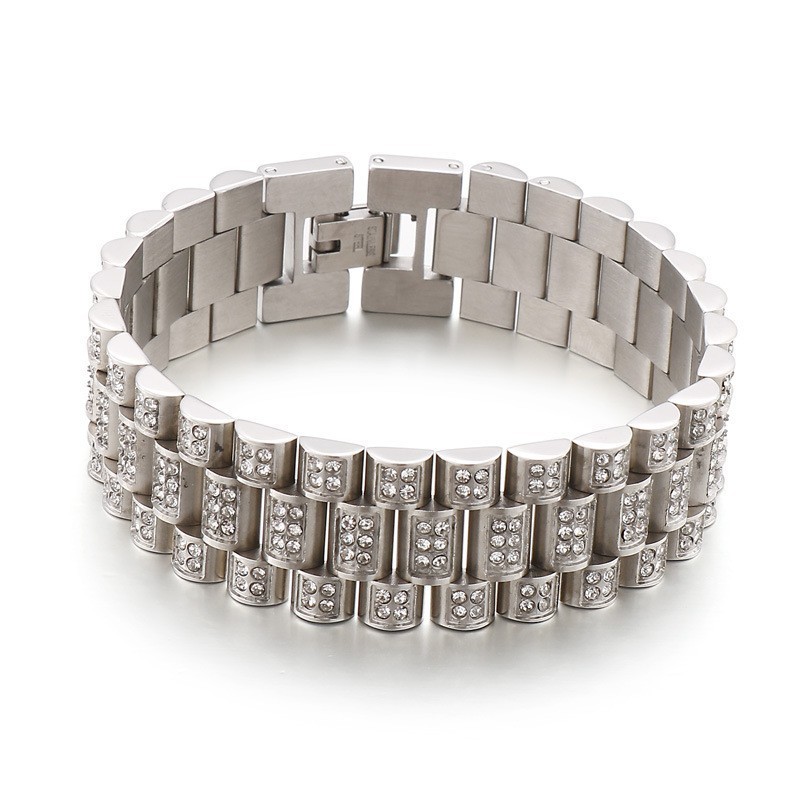 American Hiphop Tank Diamond Herren Hip Hop Titan Armband American Hiphop Tank Diamond Herren Hip Hop Titan Armband
