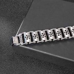 Cooles Herren Wolfskopf Biker Titan Armband