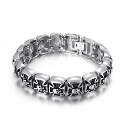 Ghost Cross Skull Herren Titan Armband