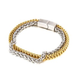 Mode Cool Chic Doppelschicht Herren Titan Armband