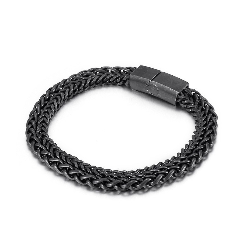 Cooles, Schickes Doppelschicht-Titanarmband Für Herren Cooles, Schickes Doppelschicht-Titanarmband Für Herren