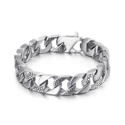Cooles Herren Titan Armband Mit Schlangenmuster