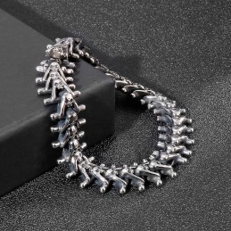 Übertriebenes Kleines Totenkopf-Herrenarmband Aus Titan