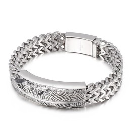 Herrenmode Hip-Hop Feder Titan Armband