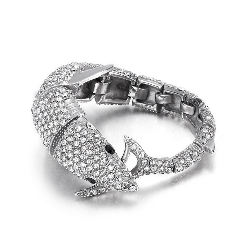 Mode Delphin Herren Titan Armband Mit Diamanten Mode Delphin Herren Titan Armband Mit Diamanten