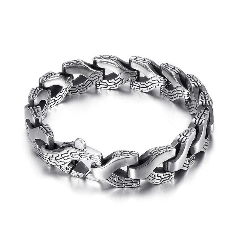 Cooles Schickes Drachenknochen-Herren-Titanarmband Cooles Schickes Drachenknochen-Herren-Titanarmband
