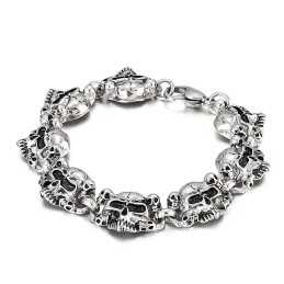 Beliebte Mode Schädel Kopf Ghost Head Herren Titan Armband