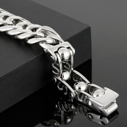 Mode Runde Perlen Chic Stil Herren Titan Armband