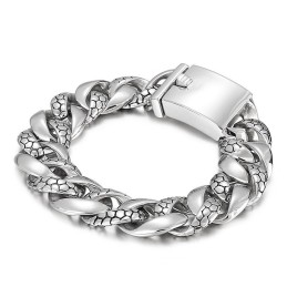 Beliebtes Titanarmband Mit Schlangenmuster Für Männer