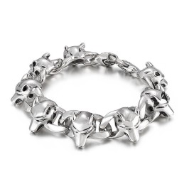 Beliebtes Titanarmband Für Herren Mit Tierkopf