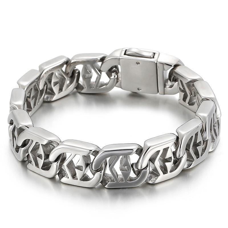 Herren Titanarmband Im Schicken Cross Hollow Style Herren Titanarmband Im Schicken Cross Hollow Style