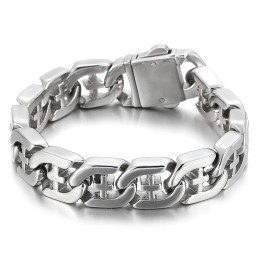 Kreuzhohles Titanarmband Im Schicken Stil Für Männer