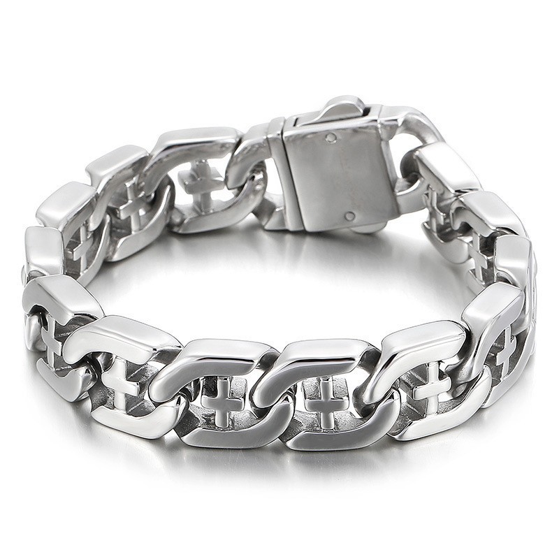 Kreuzhohles Titanarmband Im Schicken Stil Für Männer Kreuzhohles Titanarmband Im Schicken Stil Für Männer