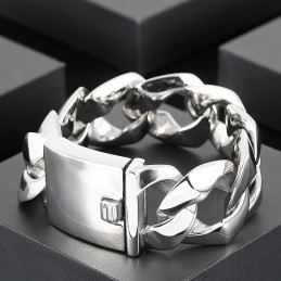 Mode Herren Poliert Hand Schmuck Titan Armband